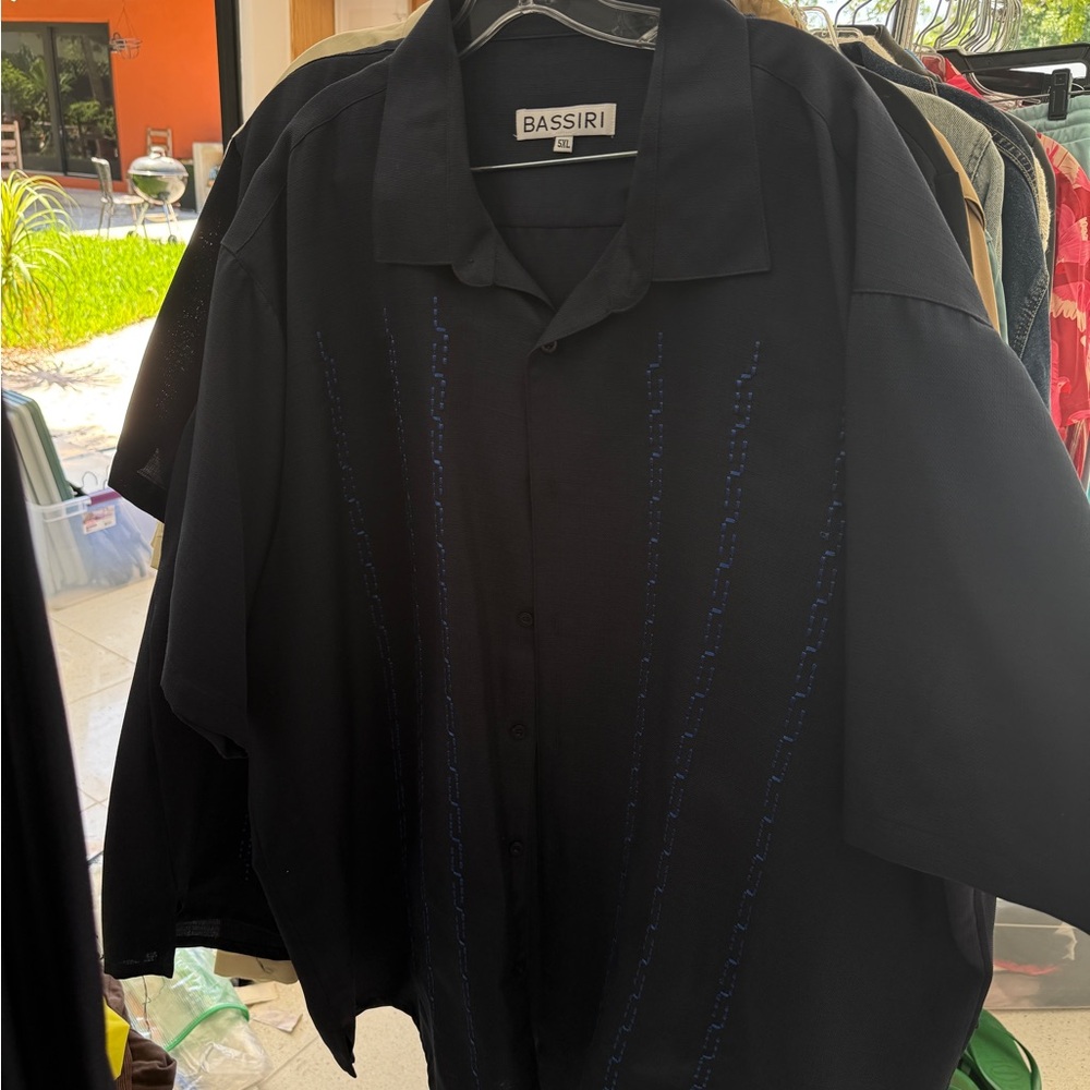 BASSIRI Black Textured Shirt Jacket